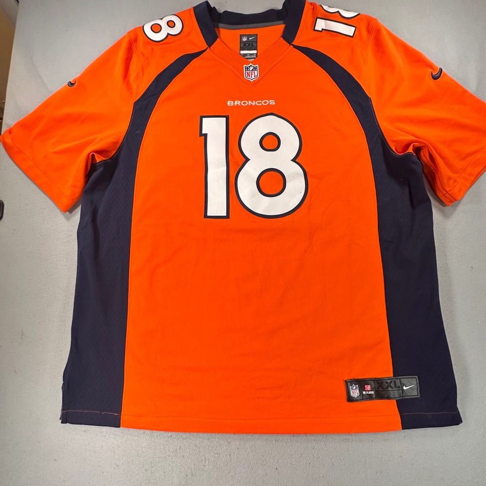 Nike NFL Denver Broncos Peyton Manning 18 Jersey Orange Mens XXL